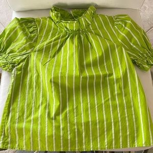 THML Vibrant Green Dixie Top with White Details